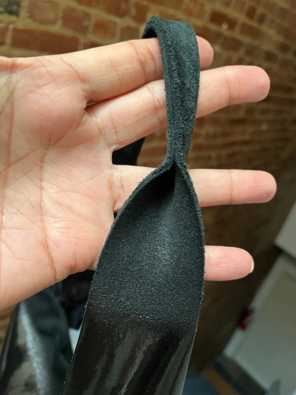 Daniella Lehavi Black Patent Leather and Suede Shoulder Bag